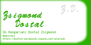 zsigmond dostal business card
